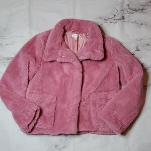 Leith Pink Teddy Coat